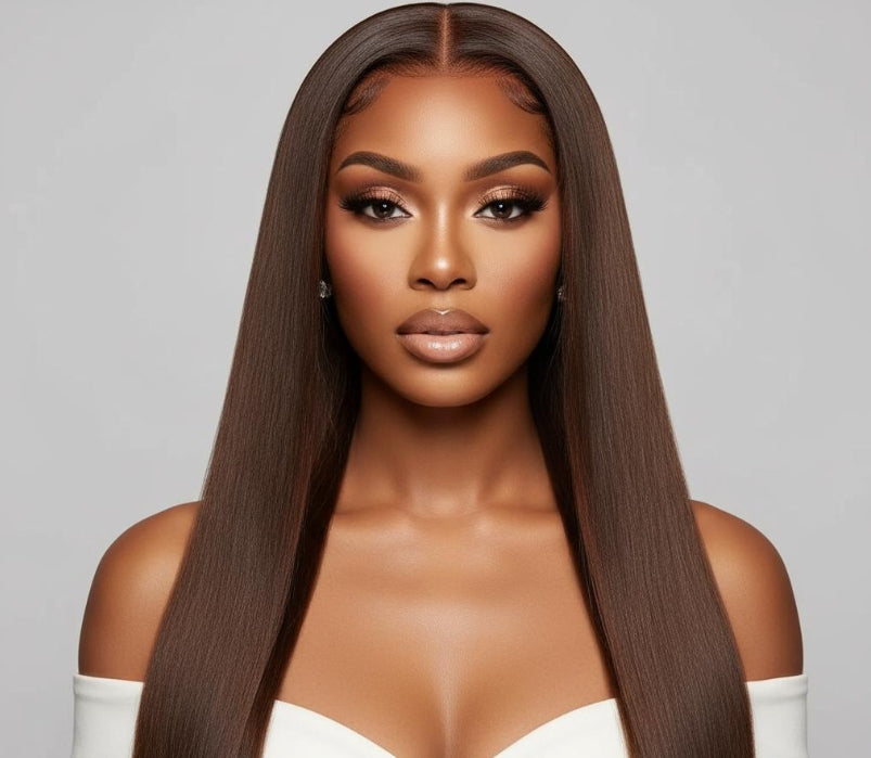 AMÉRA™ Chocolate Straight 13×4 Frontal Weave